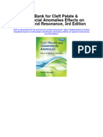 Test Bank For Cleft Palate Craniofacial Anomalies Effects On Speech and Resonance 3rd Edition