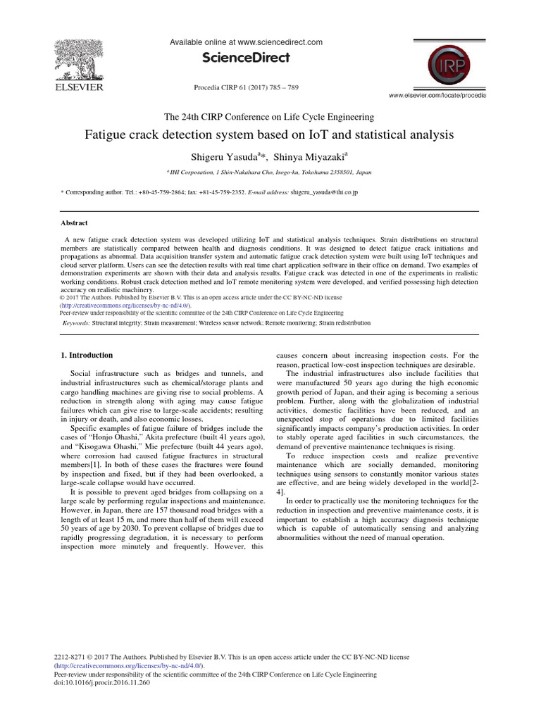 Fatigue Crack Detection System Based On IoT and ST | PDF | Internet Of ...