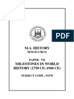 MA History SEM 2 Paper 7 Milestones in World History 1750 CE 1960 CE English Version