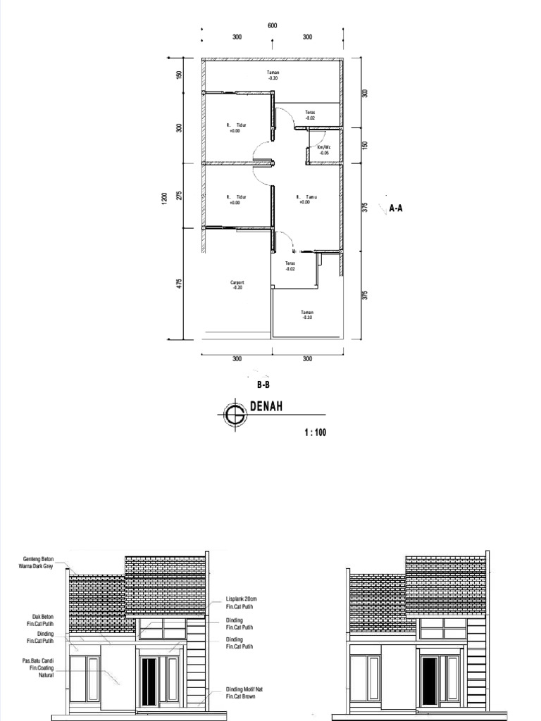 Gambar Kerja Type 36ess - Removed | PDF