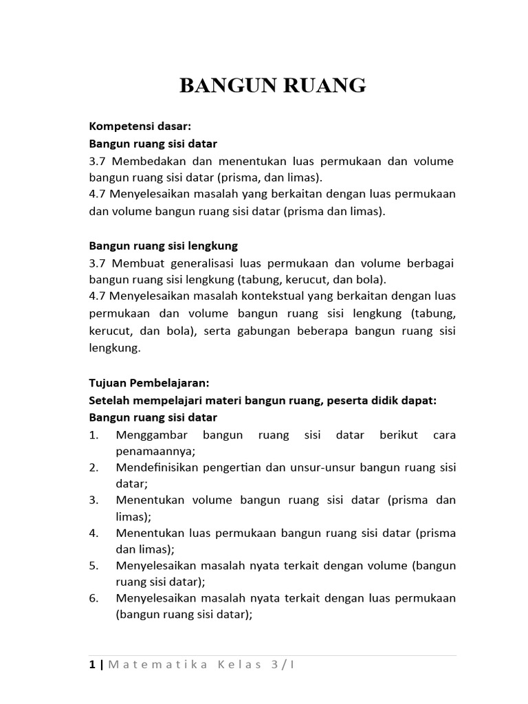 Modul Matematika Kelas 3 Semester 1 | PDF | Seni & Disiplin Bahasa