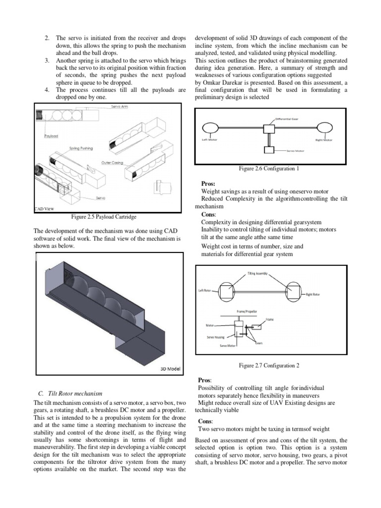 Drone Tilt Rotor Design Guide | PDF | Gear | Electric Motor
