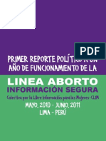PrimerReporte LINEABORTOINFOSEGURA Perú