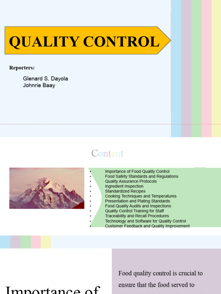 Food Quality Control Essentials Guide | PDF | Food Safety | Audit