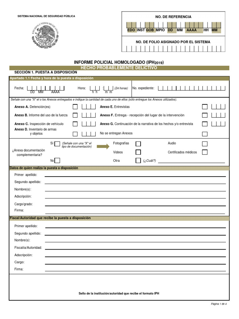 Informe Policial Homologado (IPH) | PDF | Narración | Policía