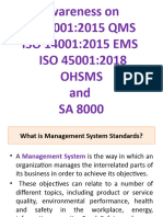 Awareness On QMS EMS & OHSMS and SA Updated