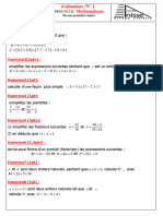 Devoir 1 Maths 1college 1er Semestre Sections Internationales Option Francais Modele 1