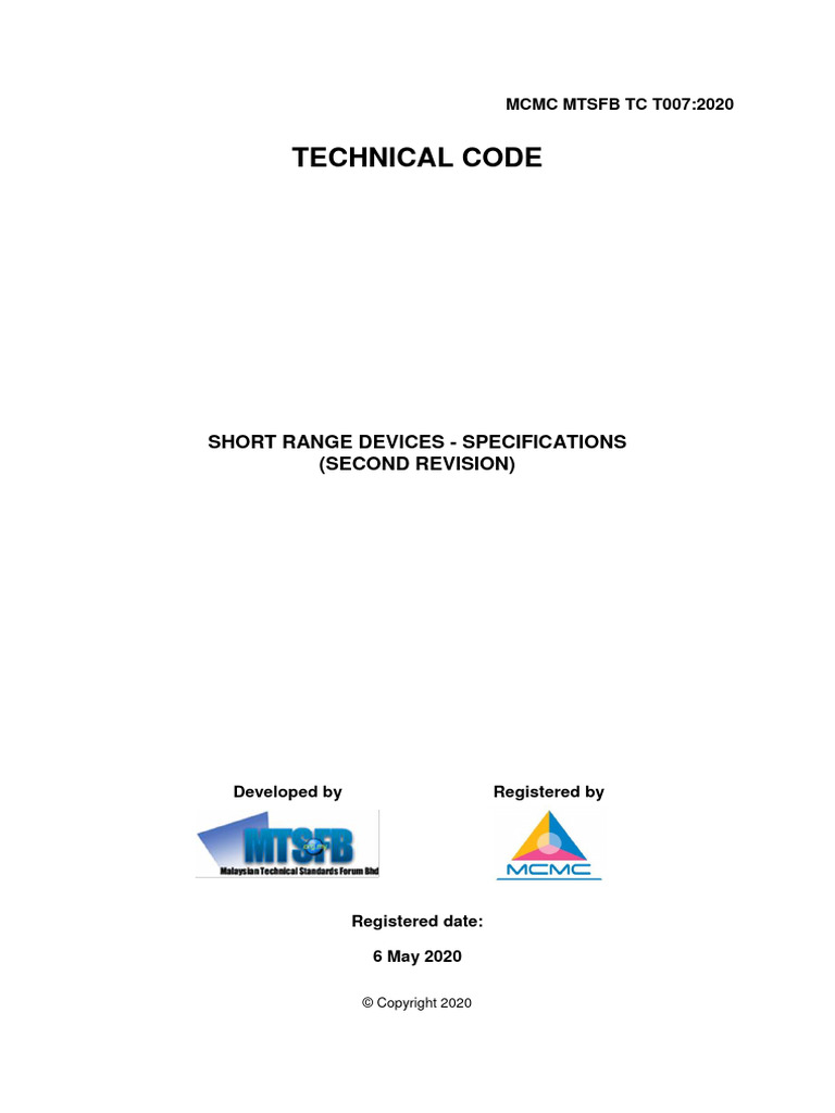 ShortRangeDevicesSpecification (1) PDF Antenna (Radio
