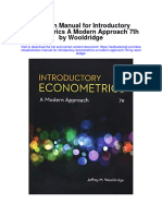 Solution Manual For Introductory Econometrics A Modern Approach 7th by Wooldridge