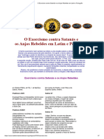 O Exorcismo Contra Satanás e Os Anjos Rebeldes em Latim e Português