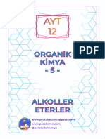 Ayt 12 Organi̇k Ki̇mya - 5 Alkoller Eterler - 2023 - P