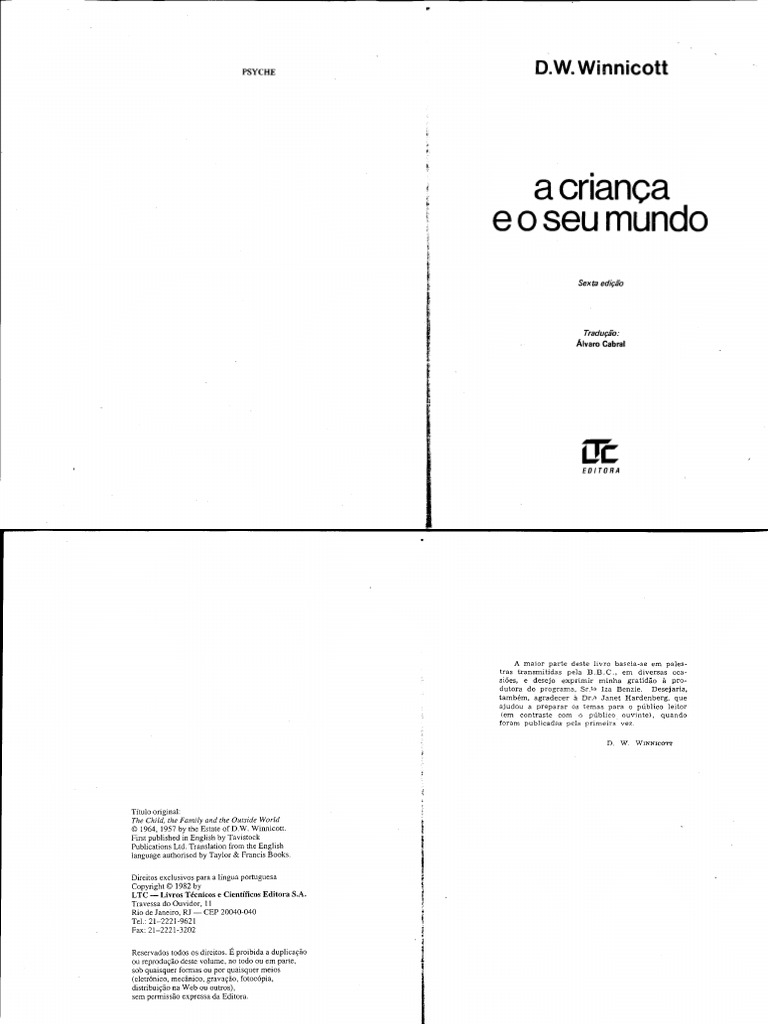 A crian a e seu mundo d w winnicott 134 p ginas pdf