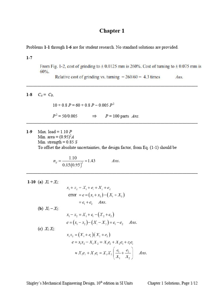 Chapter01 Solutions 10e SI | PDF | Mathematics | Applied And ...