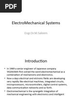 Electromechanical Systems: Engr - Dr.M.Saleem