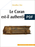 Ebook Mondher Sfar - Le Coran Est-Il Authentique