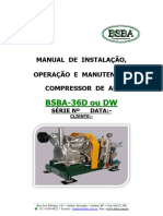 Manual Técnico e Lista de Peças Compressores BSBA - 36D ou DW- BSBA COMPRESSORES