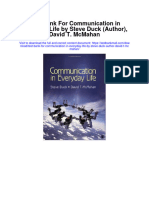 Test Bank For Communication in Everyday Life by Steve Duck Author David T Mcmahan