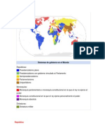 Sistemas de Gobierno en El Mundo