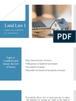Land Law - Lease
