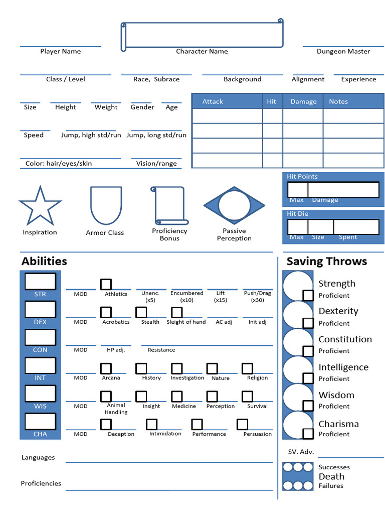 Custom D&D 5E Character Sheet Guide | PDF | Dungeons & Dragons | Role ...