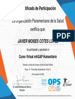 Curso Virtual MhGAP Humanitario - Javiercotes