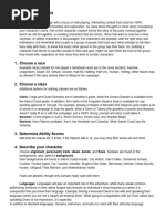 Character Creation Rules