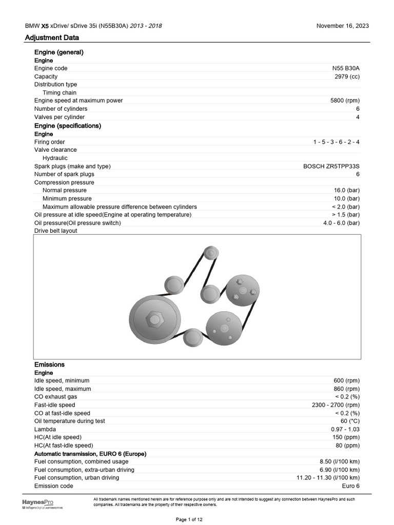 BMW x5 Technical Details | PDF | Axle | Tire
