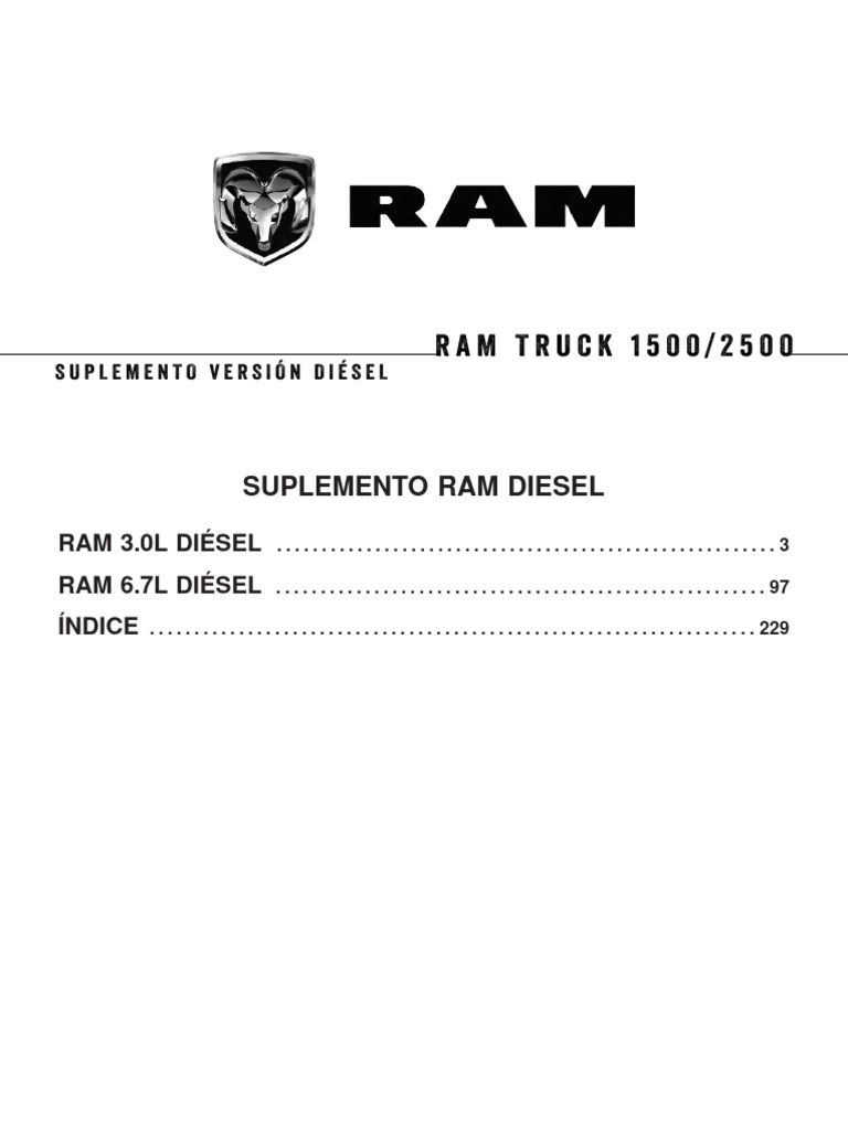 Ram Diesel 2016 | PDF | Arranque | Motor diesel
