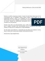 Carta Laboral Ejemplo