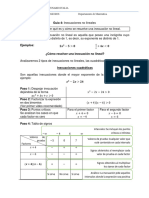 Guía 4 Inecuaciones No Lineales