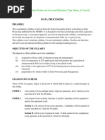 DATA-PROCESSING WAEC Syllabus