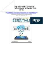 Marketing Research Essentials Canadian 2nd Edition Mcdaniel Test Bank