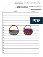 1° LUGAR: Canasta Grande 2° LUGAR: Morral de 30 CM 3°LUGAR: Morral de 25 CM