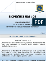 Lecture 1 Biophysics