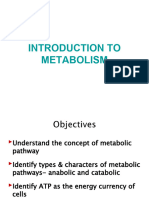 Intro To Integrated Metabolism Use Btech MLS MLB 104