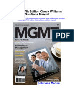 MGMT 7 7th Edition Chuck Williams Solutions Manual
