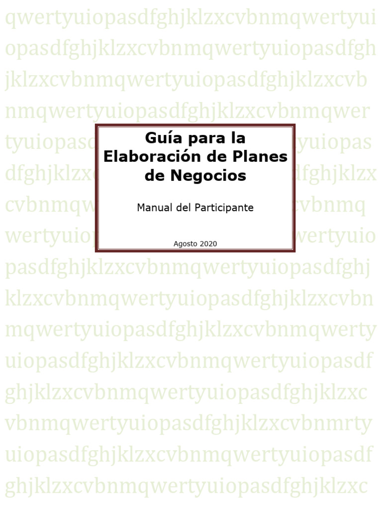 Guía para Elaborar Planes de Negocios | PDF | Presupuesto | Business