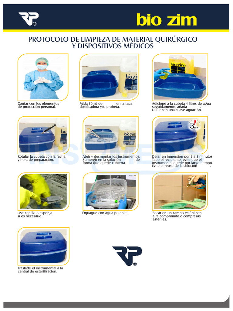 Protocolo de limpieza con BioZim | PDF