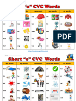 CVC and Short Vowel Posters and Hand Outs 1