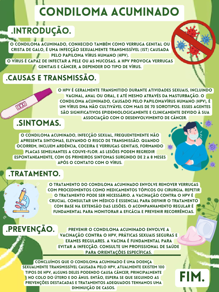 Tratamento e Prevenção do Condiloma Acuminado | PDF | Remédio ...