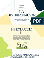 LA DISCRIMINACIÓN Integrador