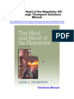Mind and Heart of The Negotiator 6th Edition Leigh Thompson Solutions Manual