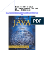 Test Bank For Intro To Java Programming Comp Version 10 e 10th Edition 0133813460