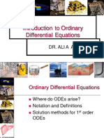 Introduction To Ordinary Differential Equations: Dr. Ali A Ati