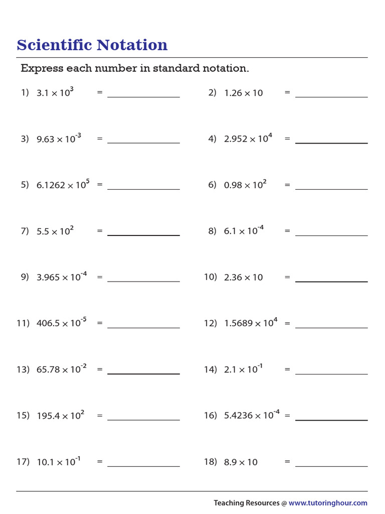 Scientific Notation Conversion Guide | PDF