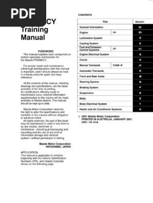 2001 Mazda Premacy | PDF