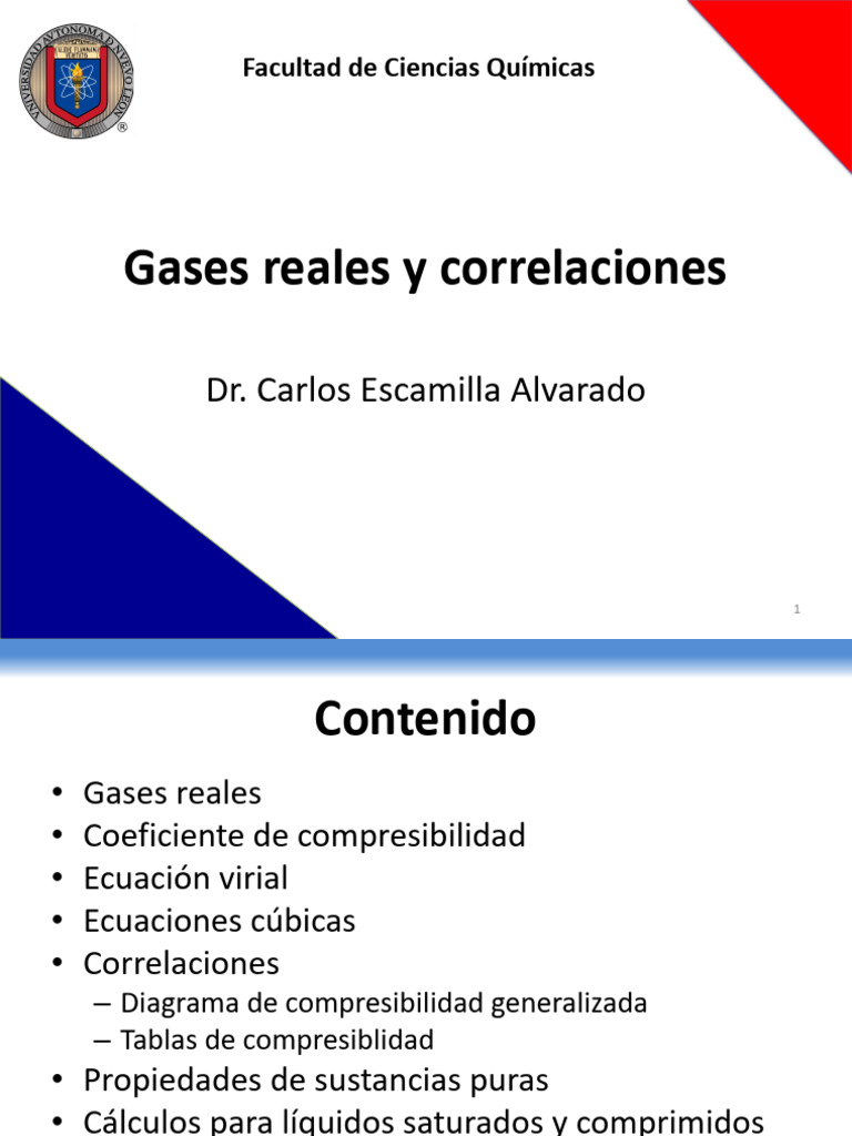 Correlaciones y Comportamiento de Gases Reales | PDF | Gases | Mecánica ...
