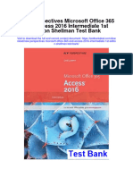 New Perspectives Microsoft Office 365 and Access 2016 Intermediate 1st Edition Shellman Test Bank