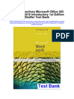 New Perspectives Microsoft Office 365 and Word 2016 Introductory 1st Edition Shaffer Test Bank