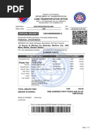 Plate No: 733UTW: Official Receipt